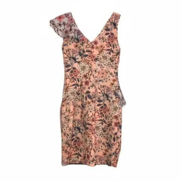 NWT Alexia Admor Fallon Floral ruffled sleeveless dress women's size 8 (263) - Picture 9 of 11